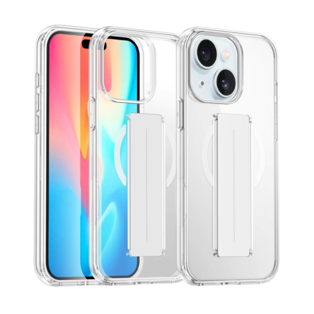 Joko iPhone 15 Kılıf Alfa Magsafe Standlı Kapak - Şeffaf