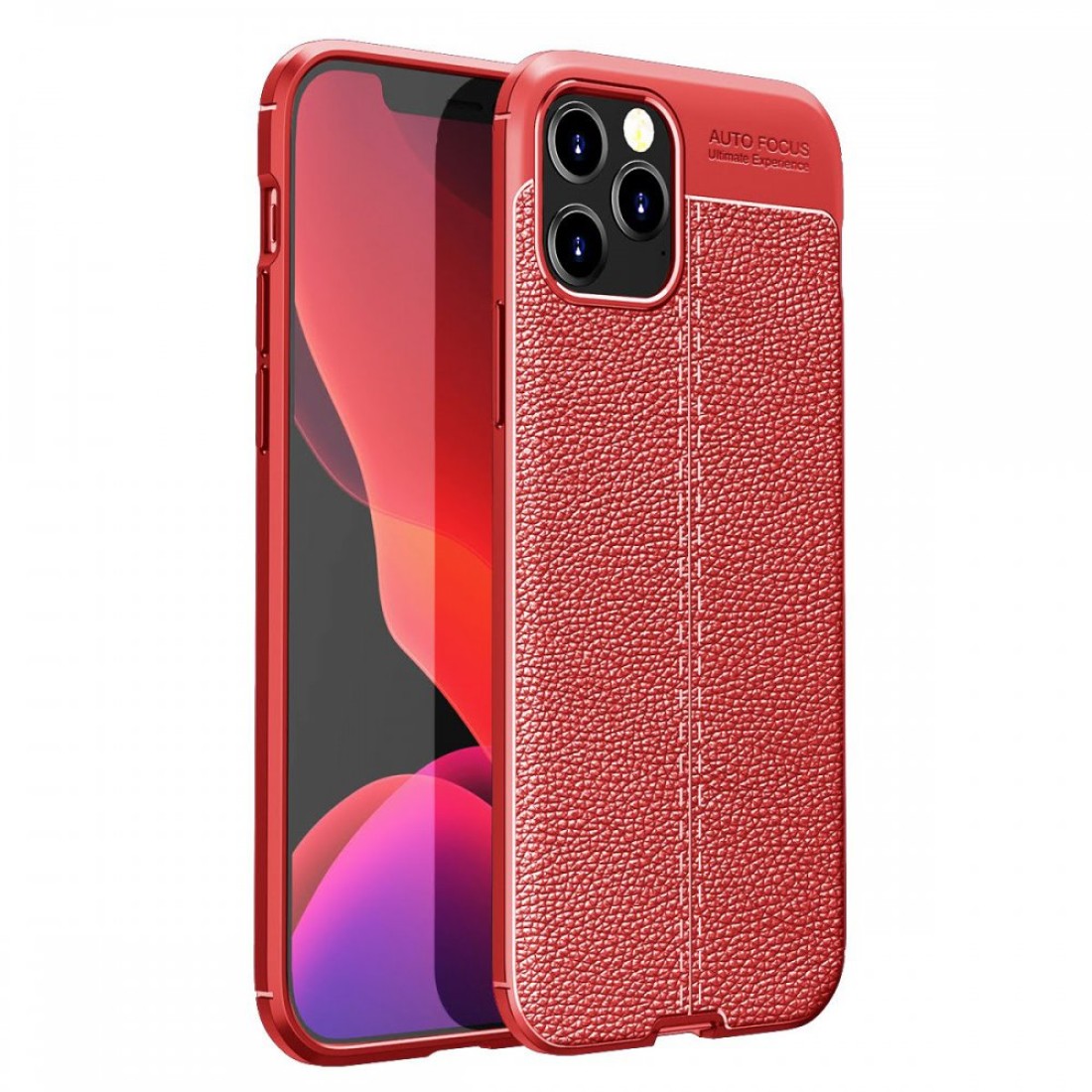  iPhone 12 Kılıf Auto Focus Kapak - Kırmızı