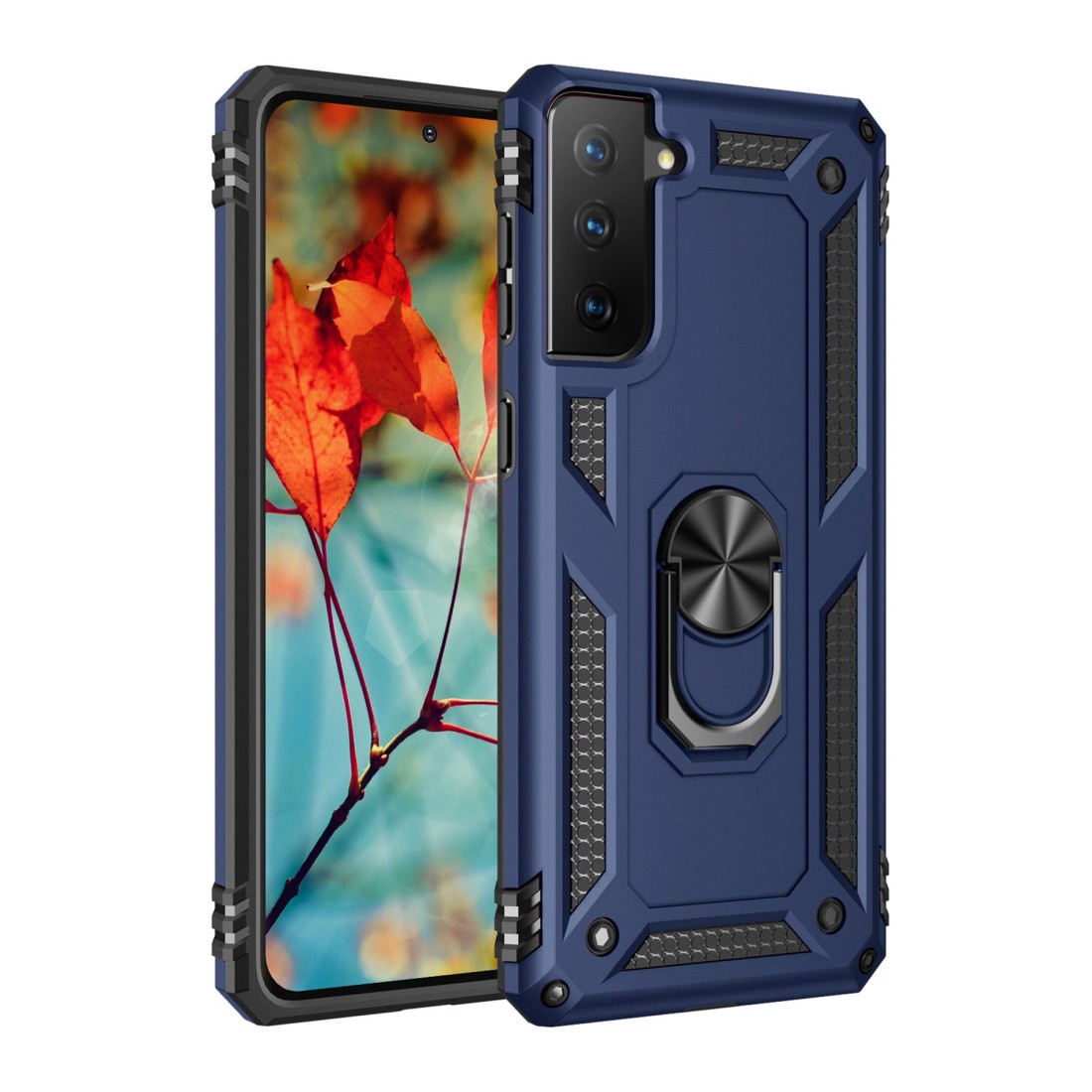 Samsung Galaxy S21 Plus Kılıf Sofya Yüzüklü Silikon Kapak - Lacivert Samsung Galaxy S21 Plus Kılıf Sofya Yüzüklü Silikon Kapak - Lacivert