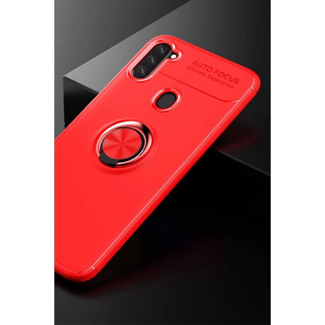 Samsung Galaxy M11 Kılıf Range Yüzüklü Silikon - Kırmızı Samsung Galaxy M11 Kılıf Range Yüzüklü Silikon - Kırmızı