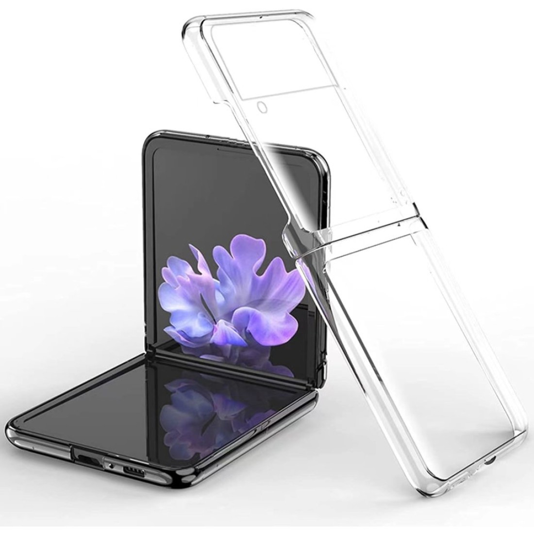  Samsung Galaxy Z Flip 3 Kılıf Fold TPU Silikon - Şeffaf