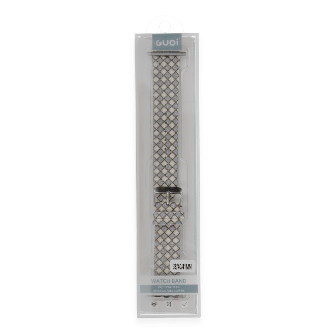  Apple Watch 38mm Karo Motif Kordon - Lila
