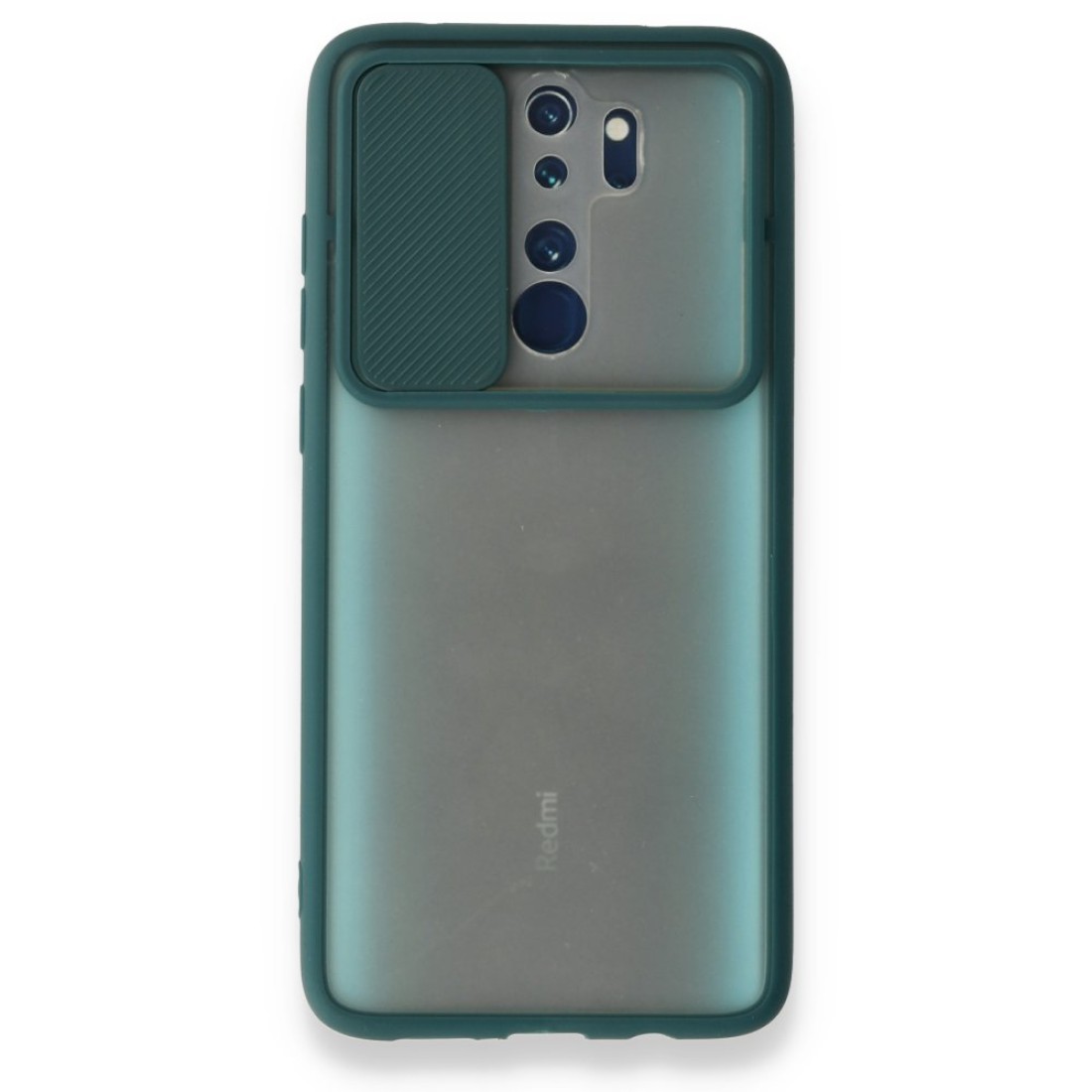  Xiaomi Redmi Note 8 Pro Kılıf Palm Buzlu Kamera Sürgülü Silikon - Yeşil