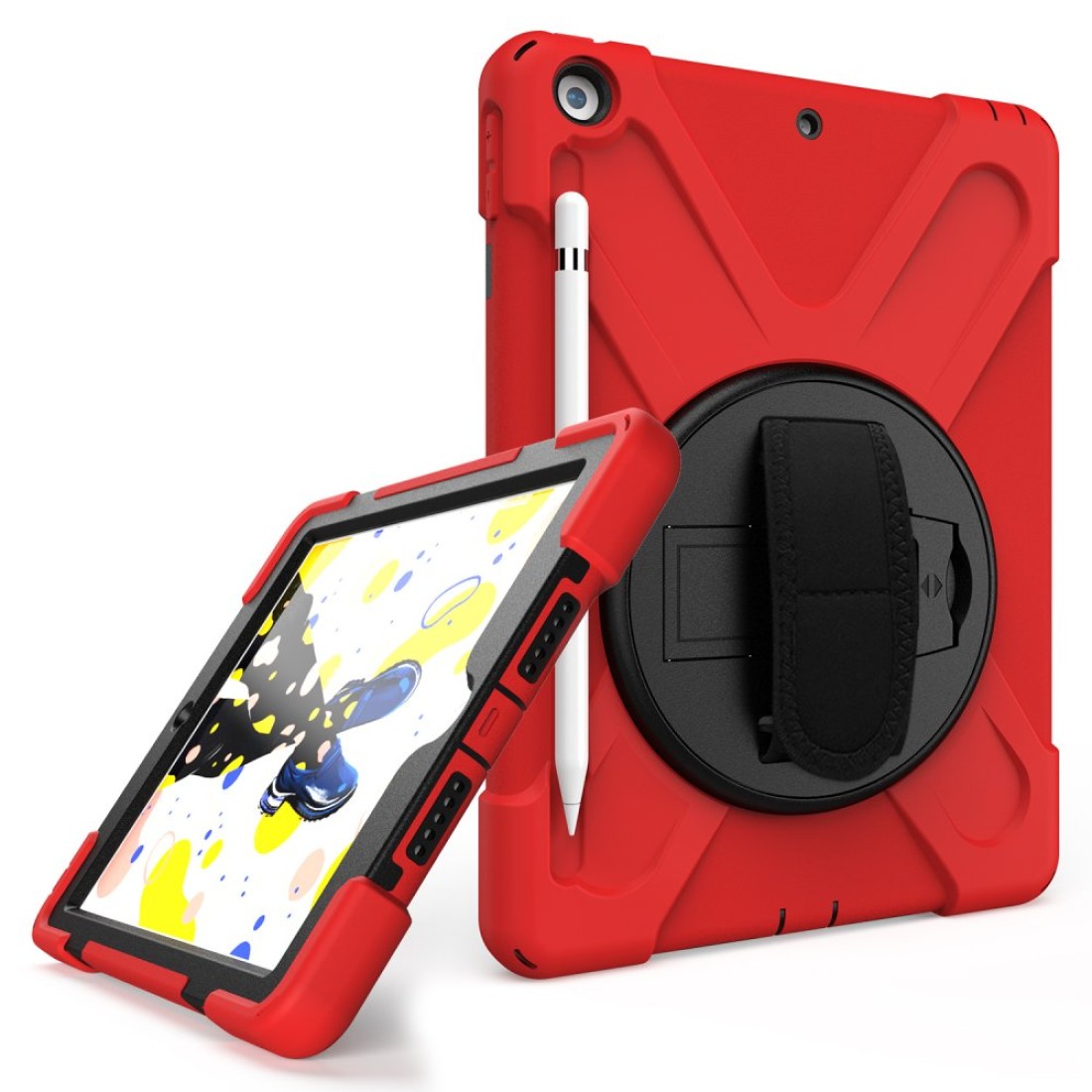  iPad 10.2 (7.nesil) Kılıf Amazing Tablet Kapak - Kırmızı