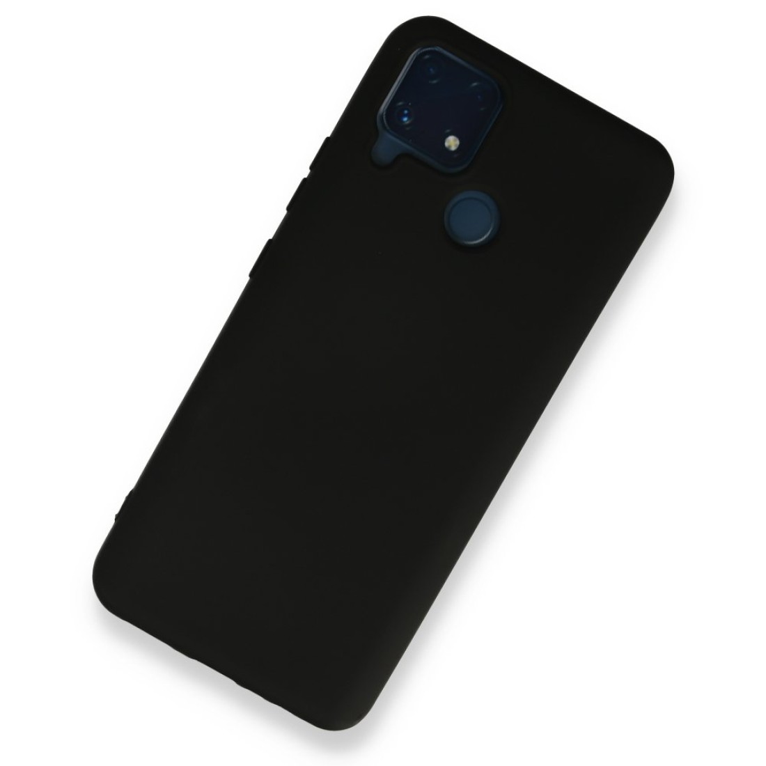  Realme C25 Kılıf Nano içi Kadife Silikon - Siyah