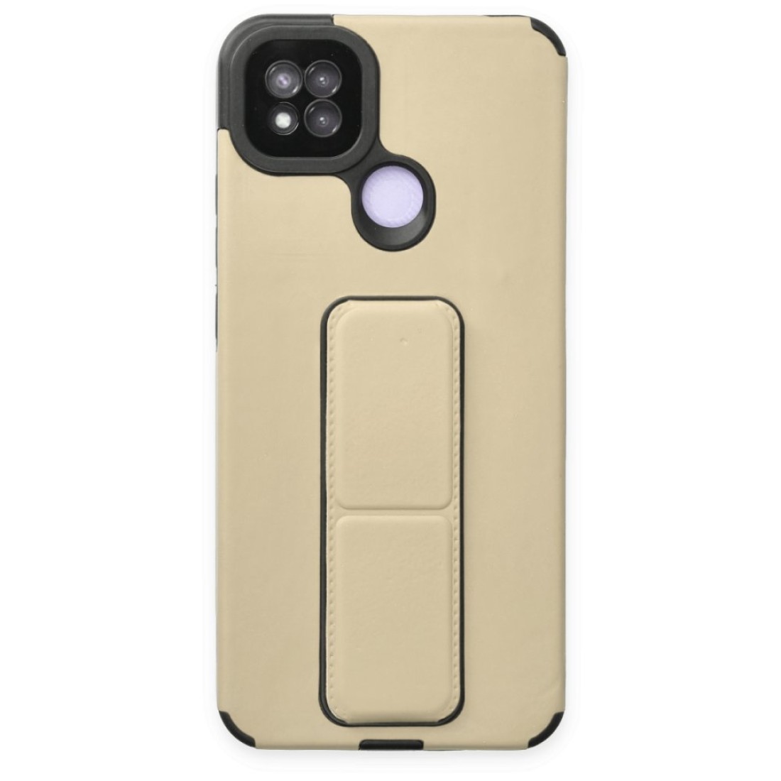  Xiaomi Redmi 9C Kılıf Mega Standlı Silikon - Gold