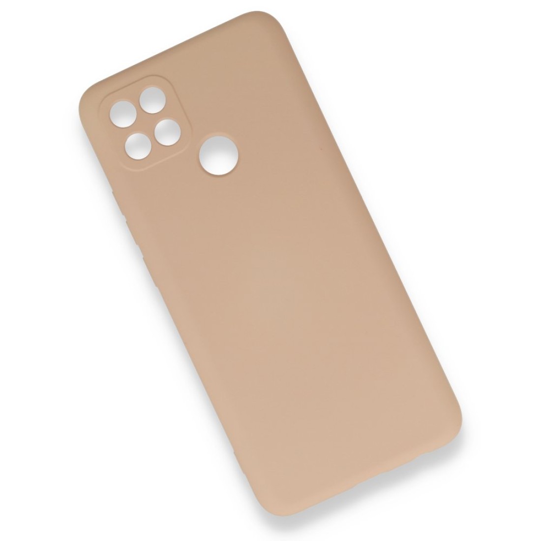  Oppo A15 Kılıf Nano içi Kadife Silikon - Pudra