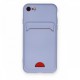 iPhone 8 Kılıf Kelvin Kartvizitli Silikon - Lila iPhone 8 Kılıf Kelvin Kartvizitli Silikon - Lila