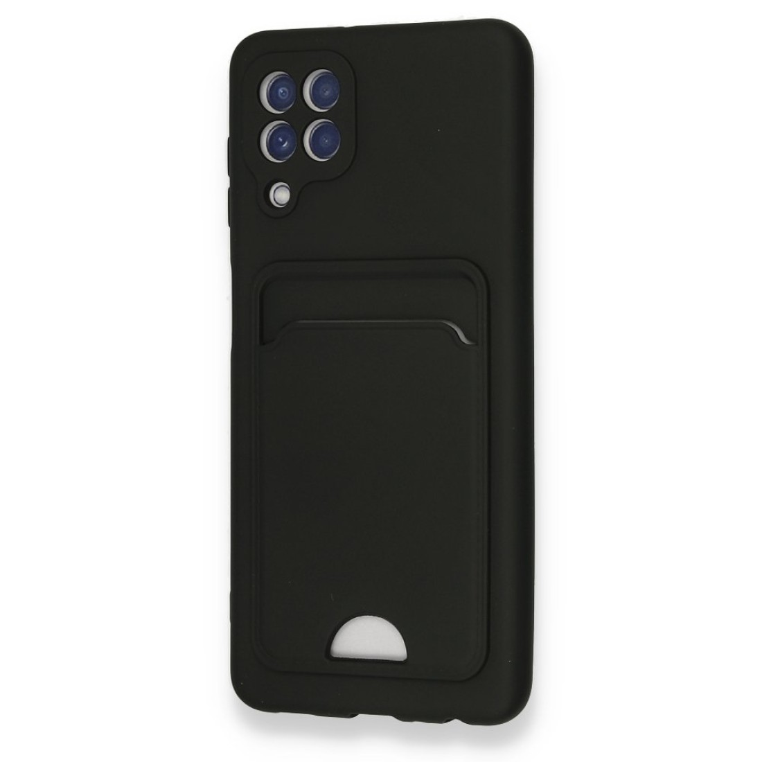  Samsung Galaxy M32 Kılıf Kelvin Kartvizitli Silikon - Siyah