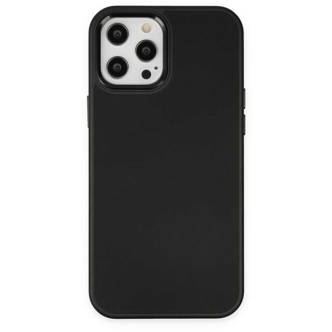  iPhone 12 Pro Kılıf Asya Deri Silikon - Siyah