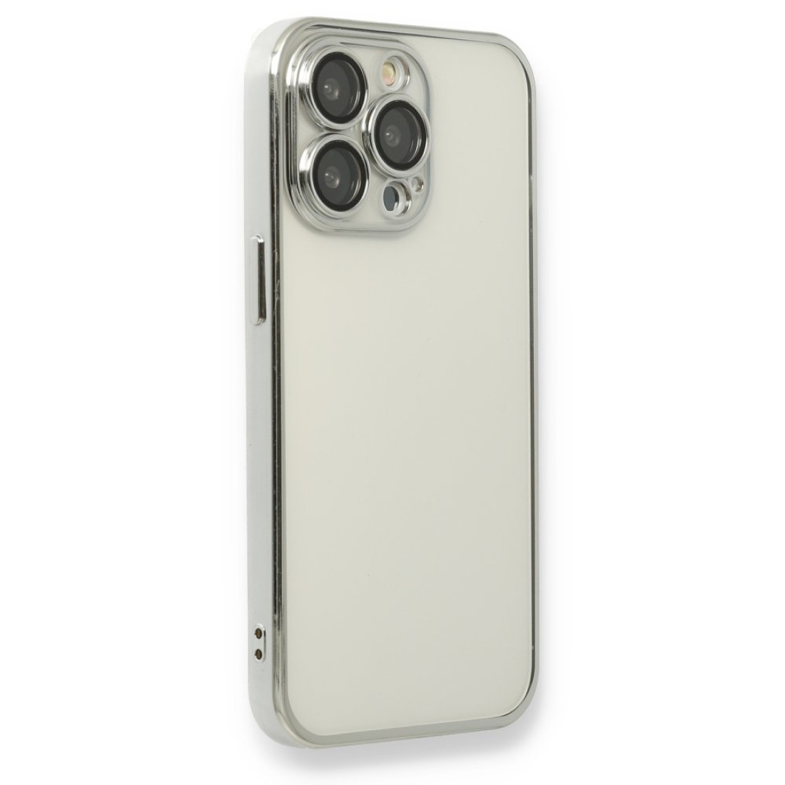 iPhone 14 Pro Kılıf Razer Lensli Silikon - Gümüş iPhone 14 Pro Kılıf Razer Lensli Silikon - Gümüş