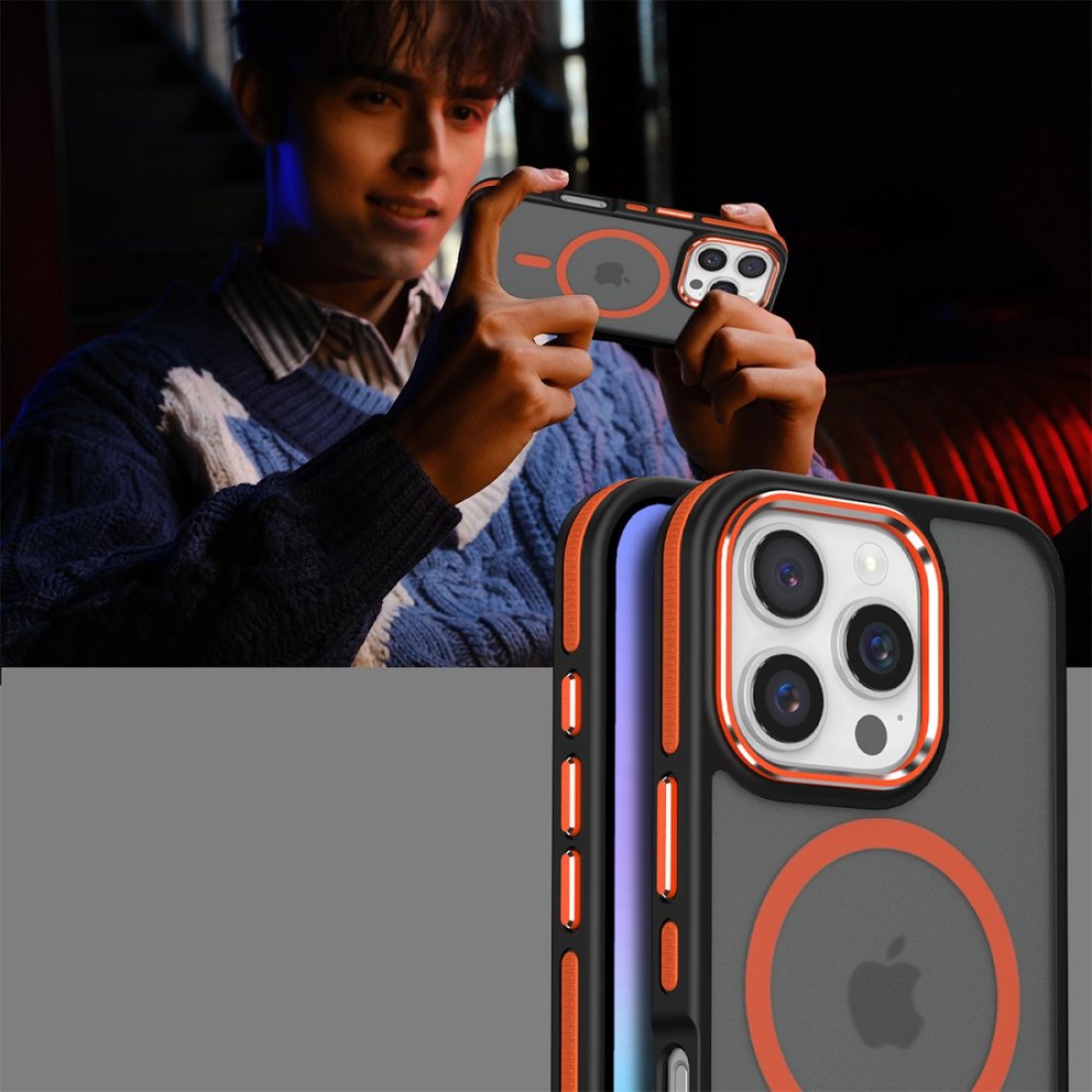 Joko iPhone 16 Pro Winner Magsafe Kapak - Turuncu