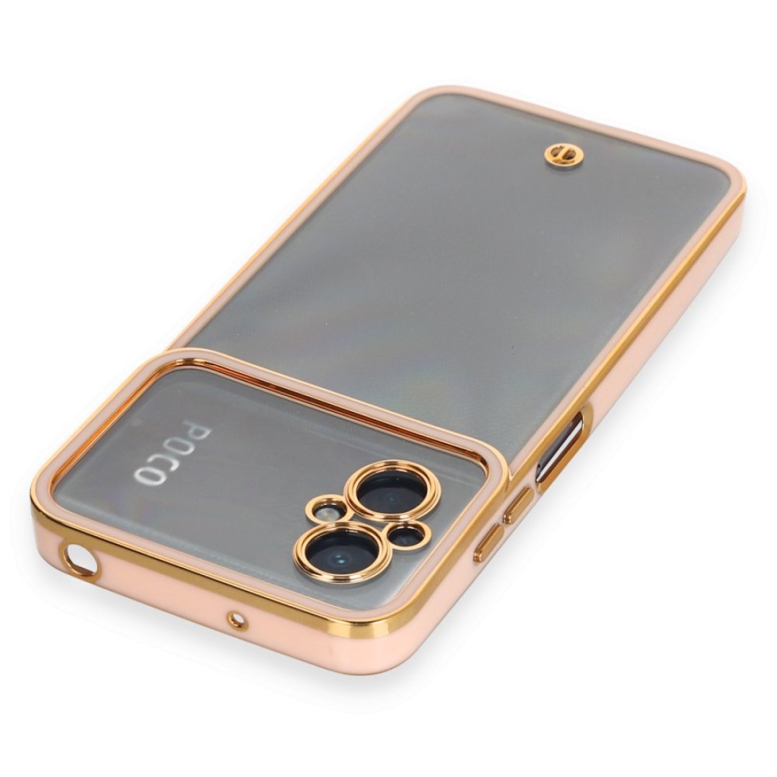  Xiaomi Poco M5 Kılıf Liva Lens Silikon - Rose