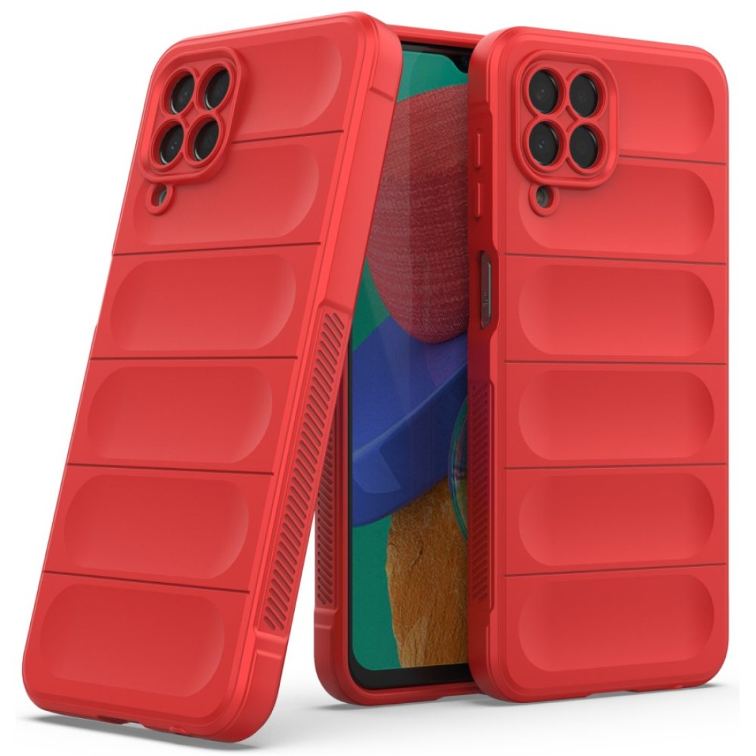 Samsung Galaxy M33 Kılıf Optimum Silikon - Kırmızı Samsung Galaxy M33 Kılıf Optimum Silikon - Kırmızı
