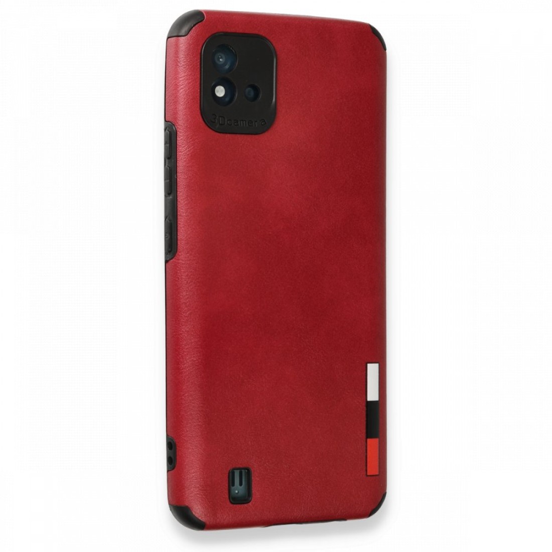  Realme C11 2021 Kılıf Loop Deri Silikon - Kırmızı