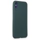  iPhone XS Kılıf First Silikon - Koyu Yeşil