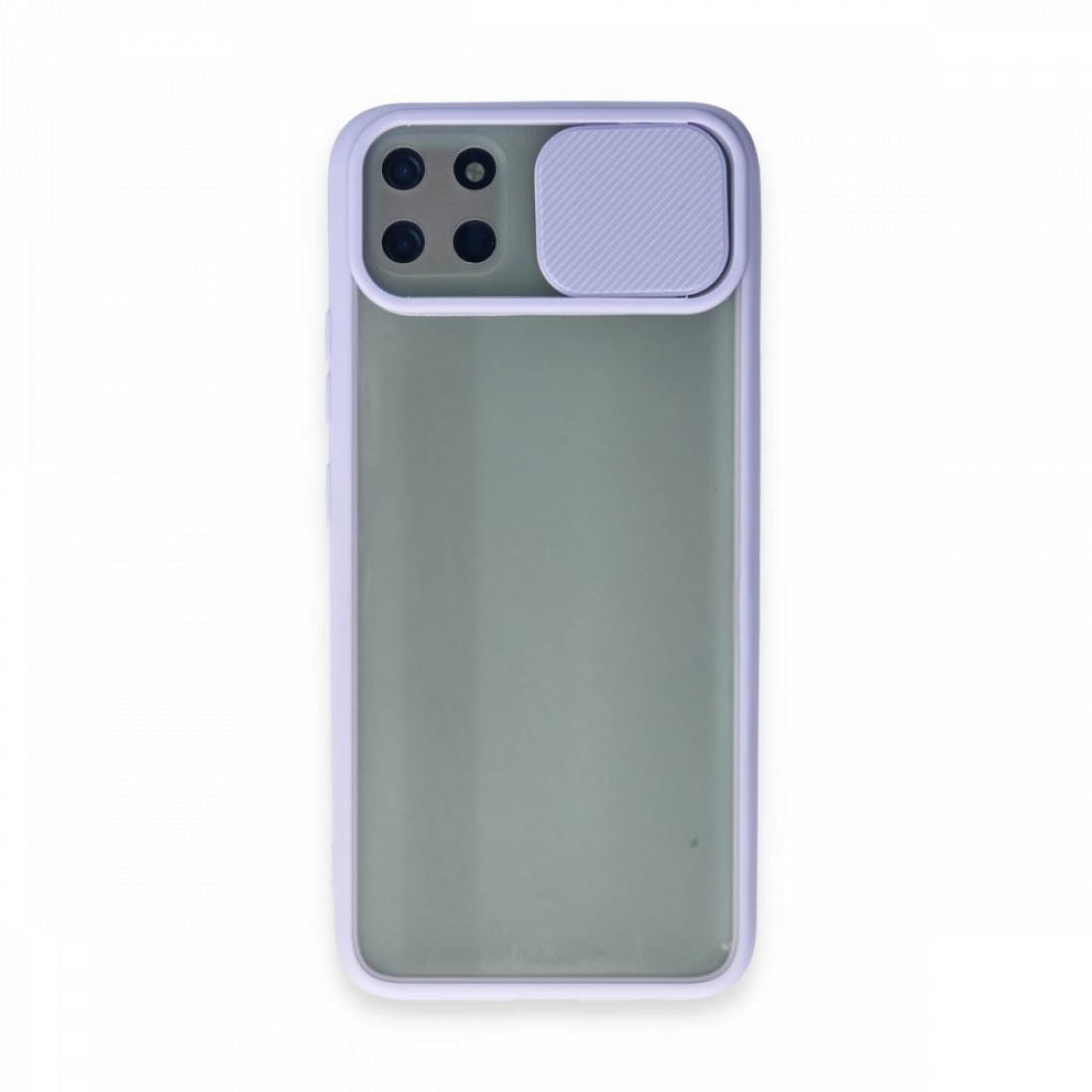 Realme C11 Kılıf Palm Buzlu Kamera Sürgülü Silikon - Lila