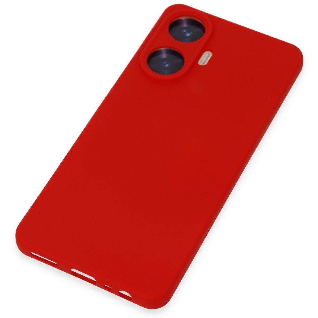  Realme C55 Kılıf Nano içi Kadife Silikon - Kırmızı