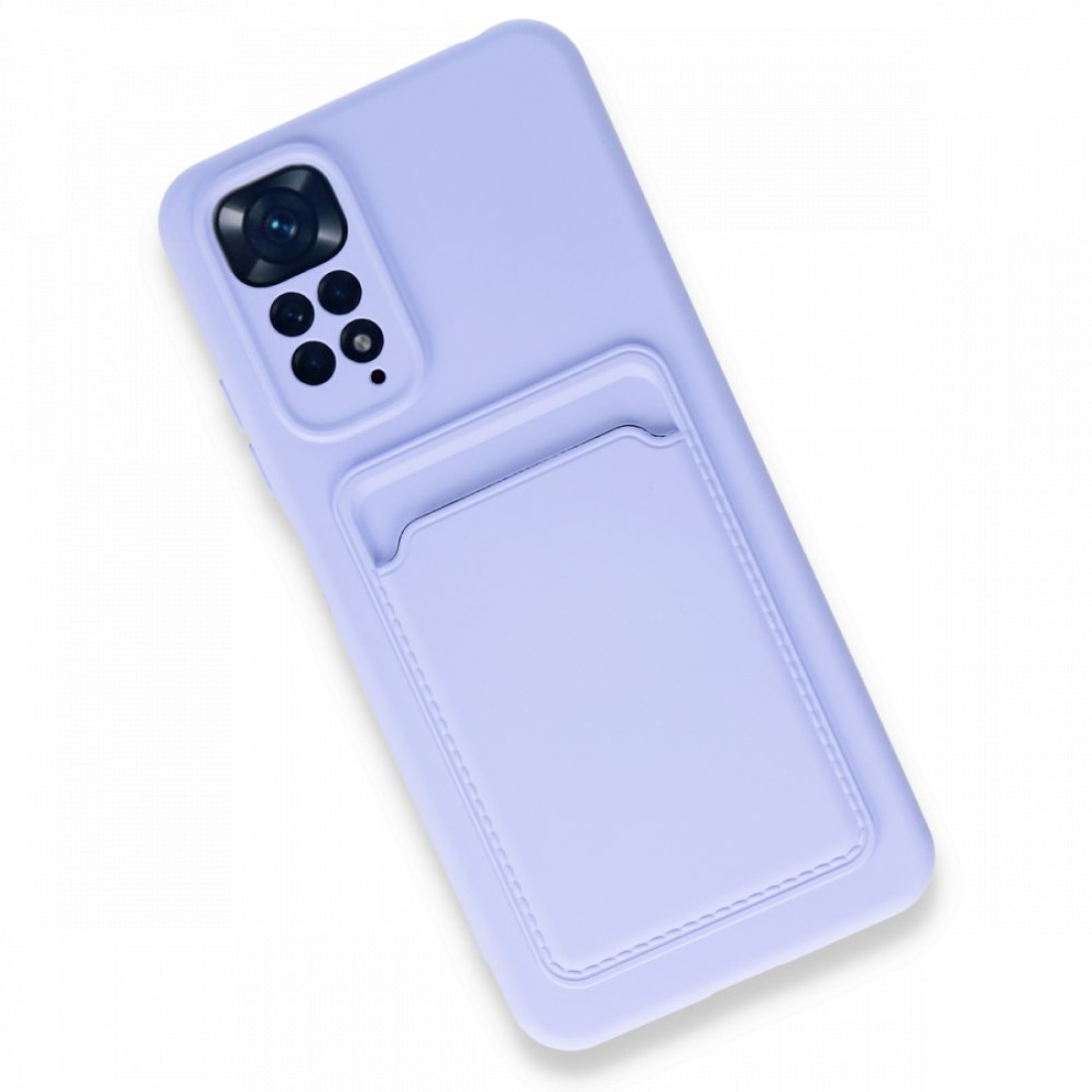 Xiaomi Redmi Note 11 Kılıf Kelvin Kartvizitli Silikon - Lila