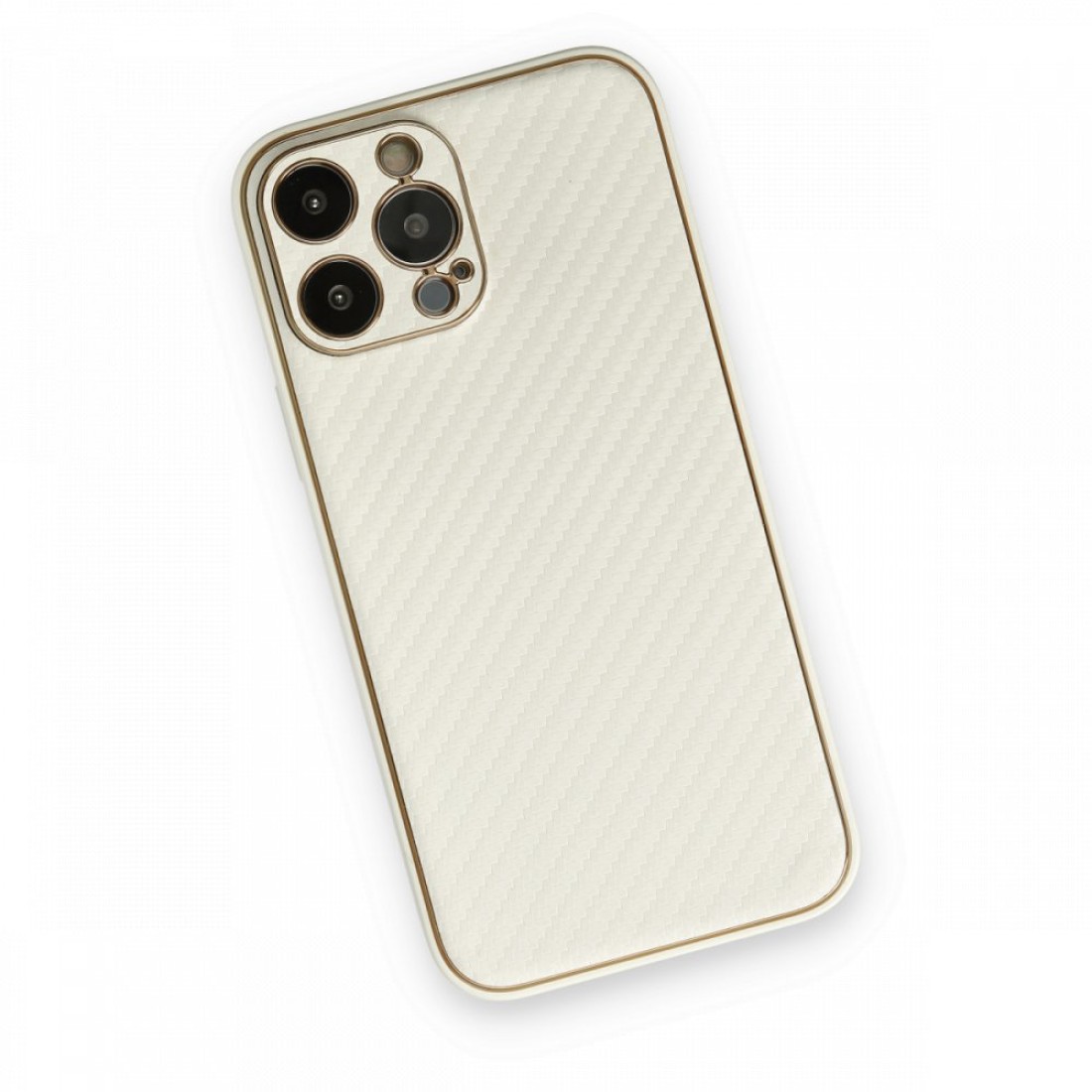  iPhone 13 Pro Max Kılıf Coco Karbon Silikon - Beyaz