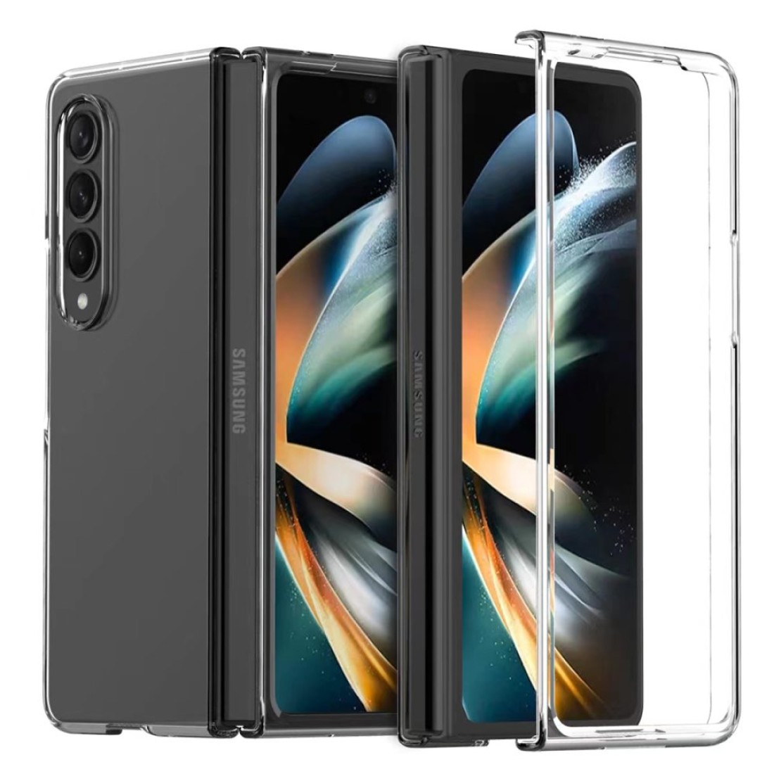  Samsung Galaxy Z Fold 3 Kılıf Fold TPU Silikon - Şeffaf
