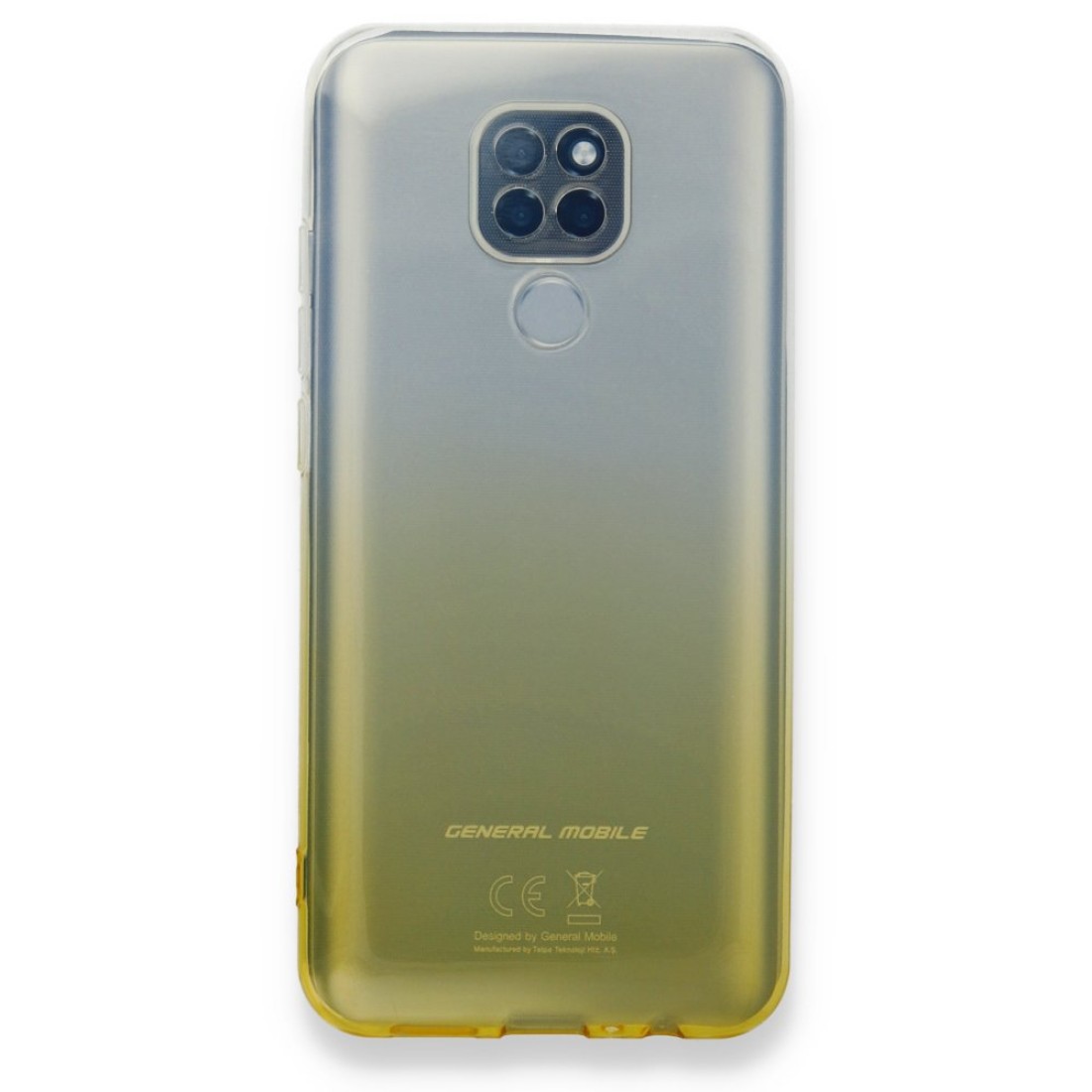  General Mobile GM 20 Kılıf Lüx Çift Renkli Silikon - Sarı