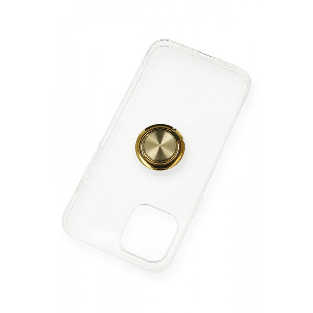  iPhone 12 Mini Kılıf Gros Yüzüklü Silikon - Gold