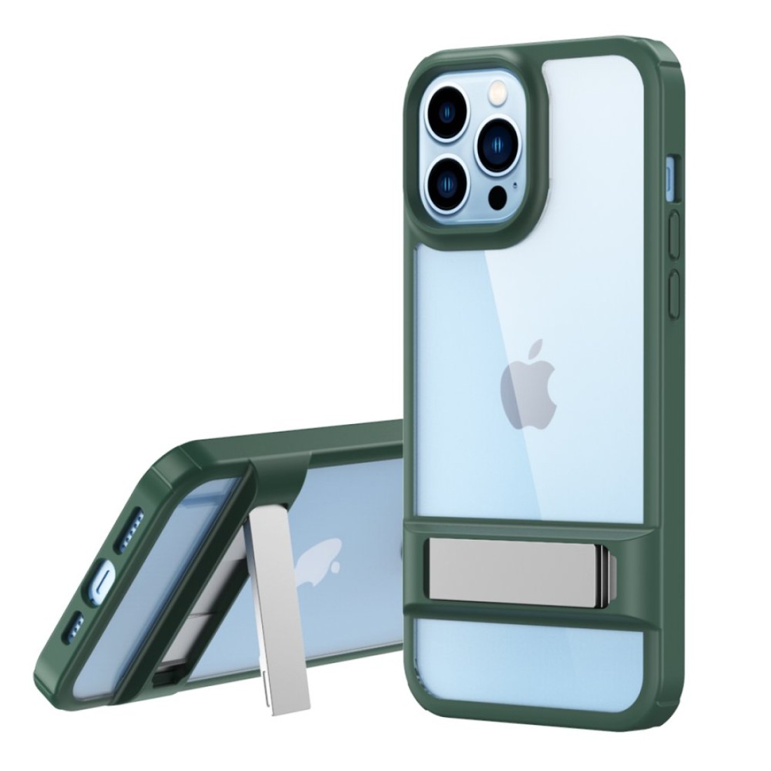 iPhone 13 Pro Max Kılıf Rolet Stand Kapak - Yeşil