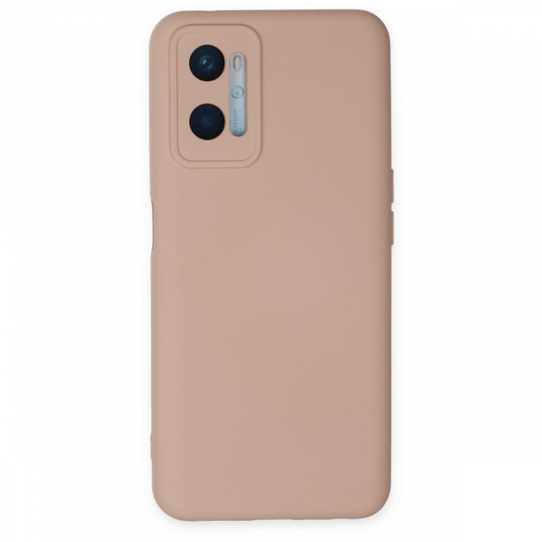  Oppo A96 Kılıf Nano içi Kadife Silikon - Pudra