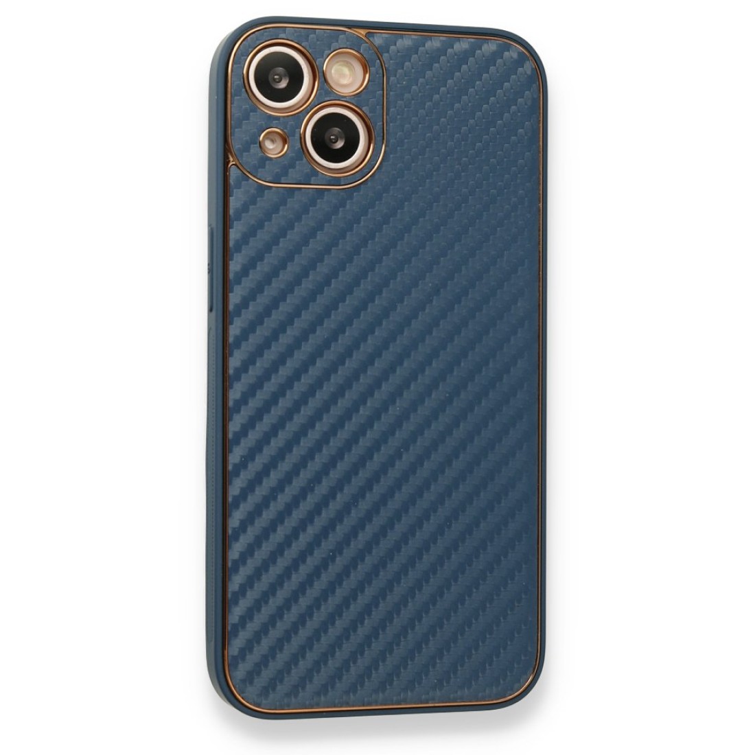 iPhone 13 Kılıf Coco Karbon Silikon - Mavi iPhone 13 Kılıf Coco Karbon Silikon - Mavi