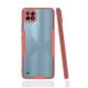  Realme C21 Kılıf Platin Silikon - Pembe