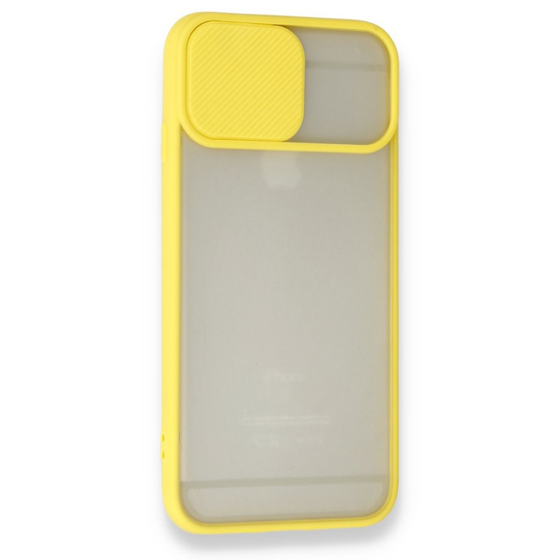  iPhone 6 Kılıf Palm Buzlu Kamera Sürgülü Silikon - Sarı