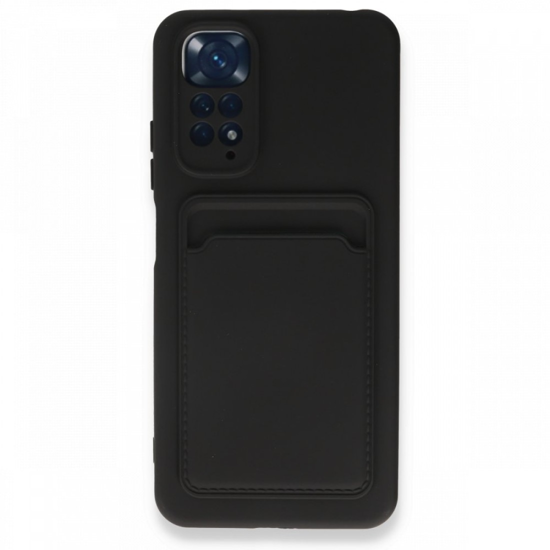  Xiaomi Redmi Note 11 Kılıf Kelvin Kartvizitli Silikon - Siyah
