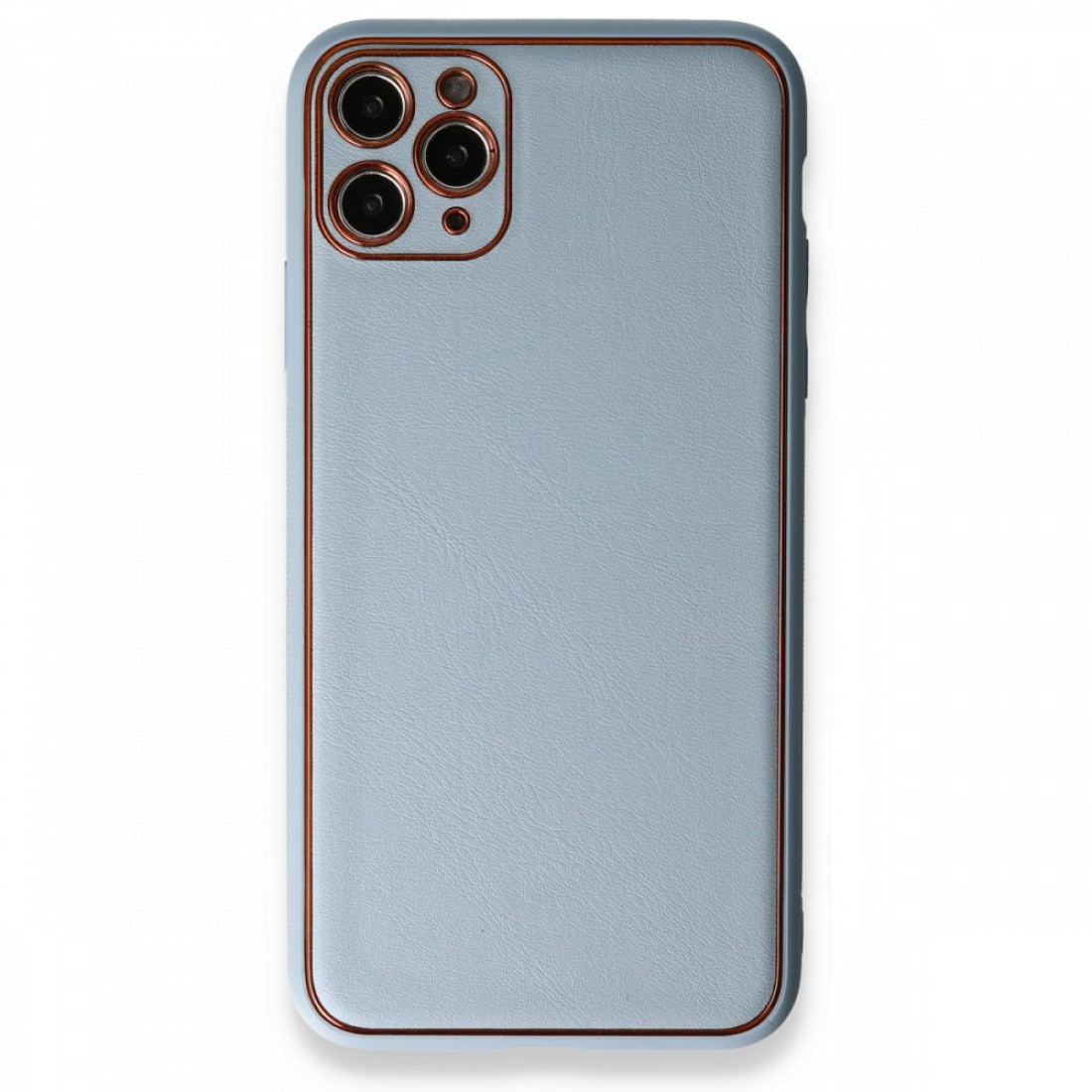  iPhone 11 Pro Kılıf Coco Deri Silikon Kapak - Açık Mavi