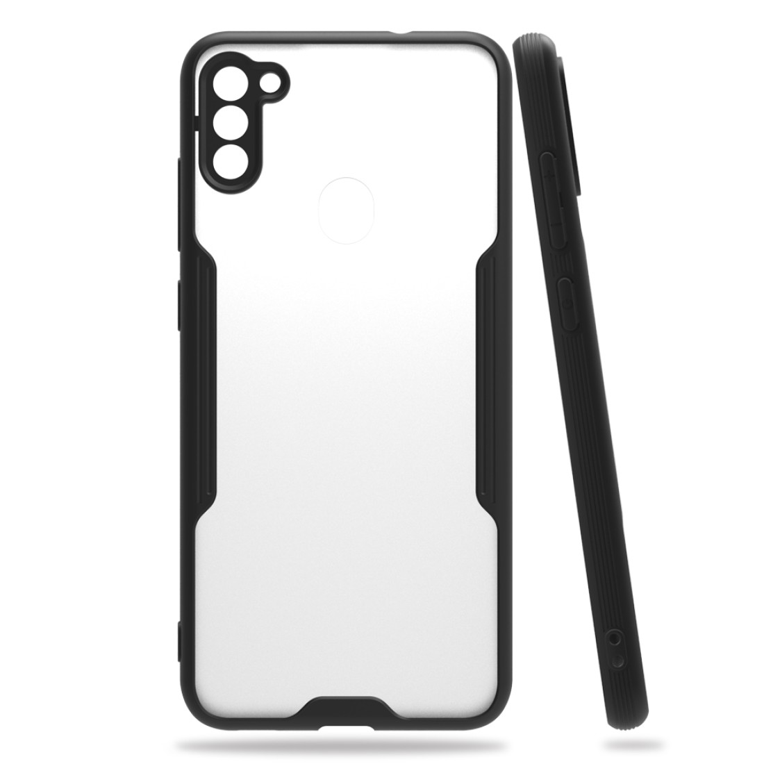  Samsung Galaxy M11 Kılıf Platin Silikon - Siyah