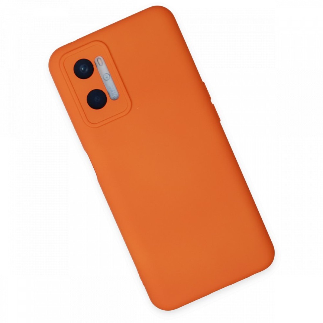 Oppo A96 Kılıf Nano içi Kadife Silikon - Turuncu Oppo A96 Kılıf Nano içi Kadife Silikon - Turuncu