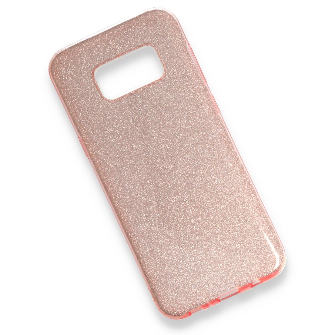  Samsung Galaxy S8 Plus Kılıf Simli Katmanlı Silikon - Rose