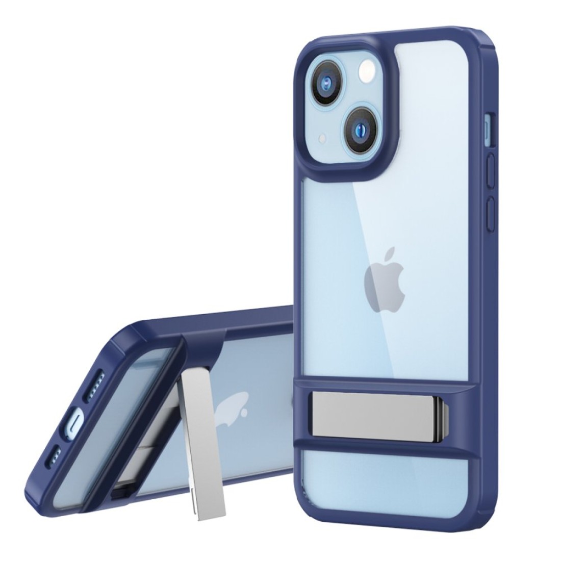  iPhone 13 Kılıf Rolet Stand Kapak - Lacivert