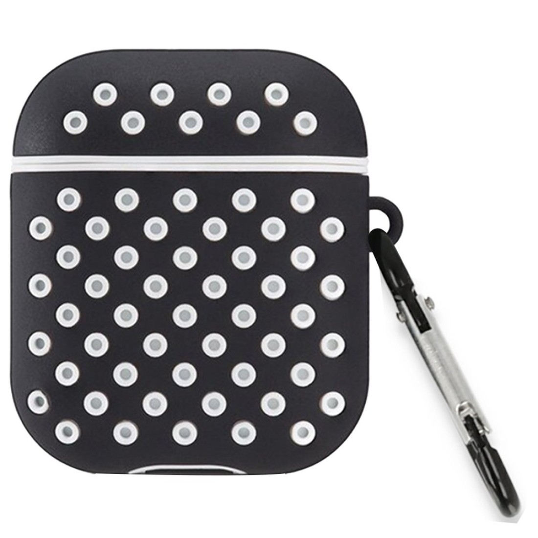  Airpods (1.nesil) Spor Delikli Kılıf - Siyah-Beyaz