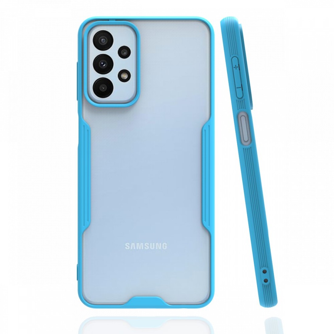  Samsung Galaxy A23 4G Kılıf Platin Silikon - Mavi