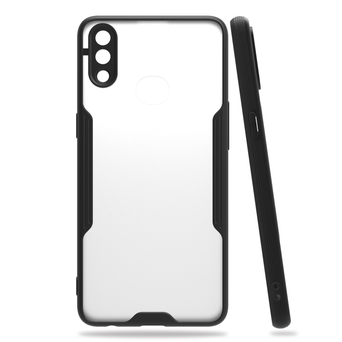  Samsung Galaxy A10S Kılıf Platin Silikon - Siyah