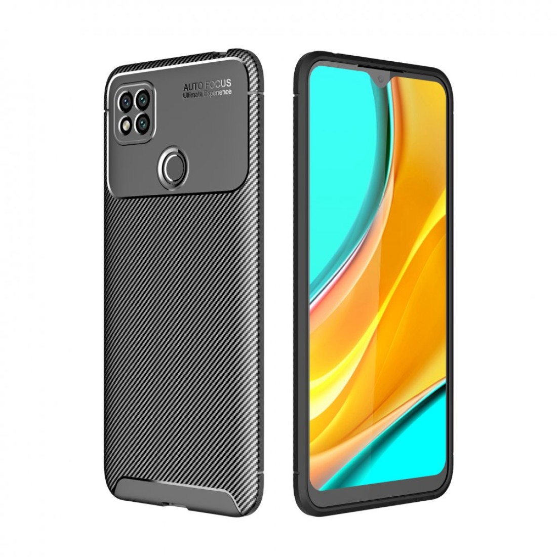  Xiaomi Redmi 9C Kılıf Auto Focus Karbon Kapak - Siyah