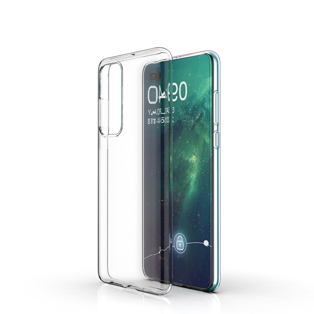  Huawei P40 Kılıf Lüx Şeffaf Silikon - Şeffaf
