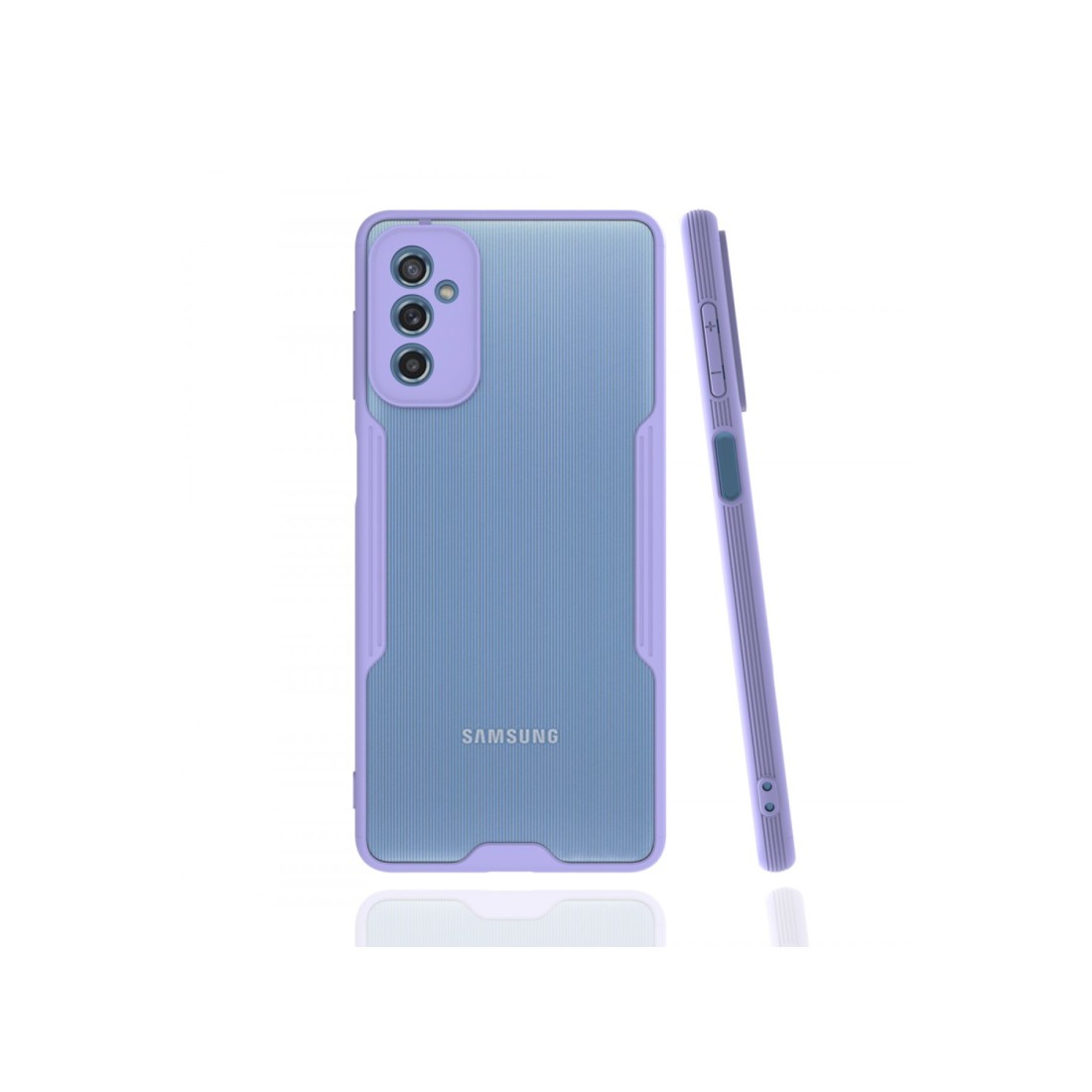  Samsung Galaxy M52 5G Kılıf Platin Silikon - Lila