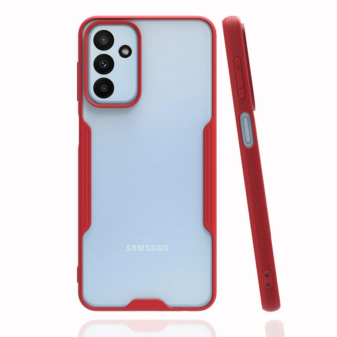  Samsung Galaxy M23 Kılıf Platin Silikon - Kırmızı