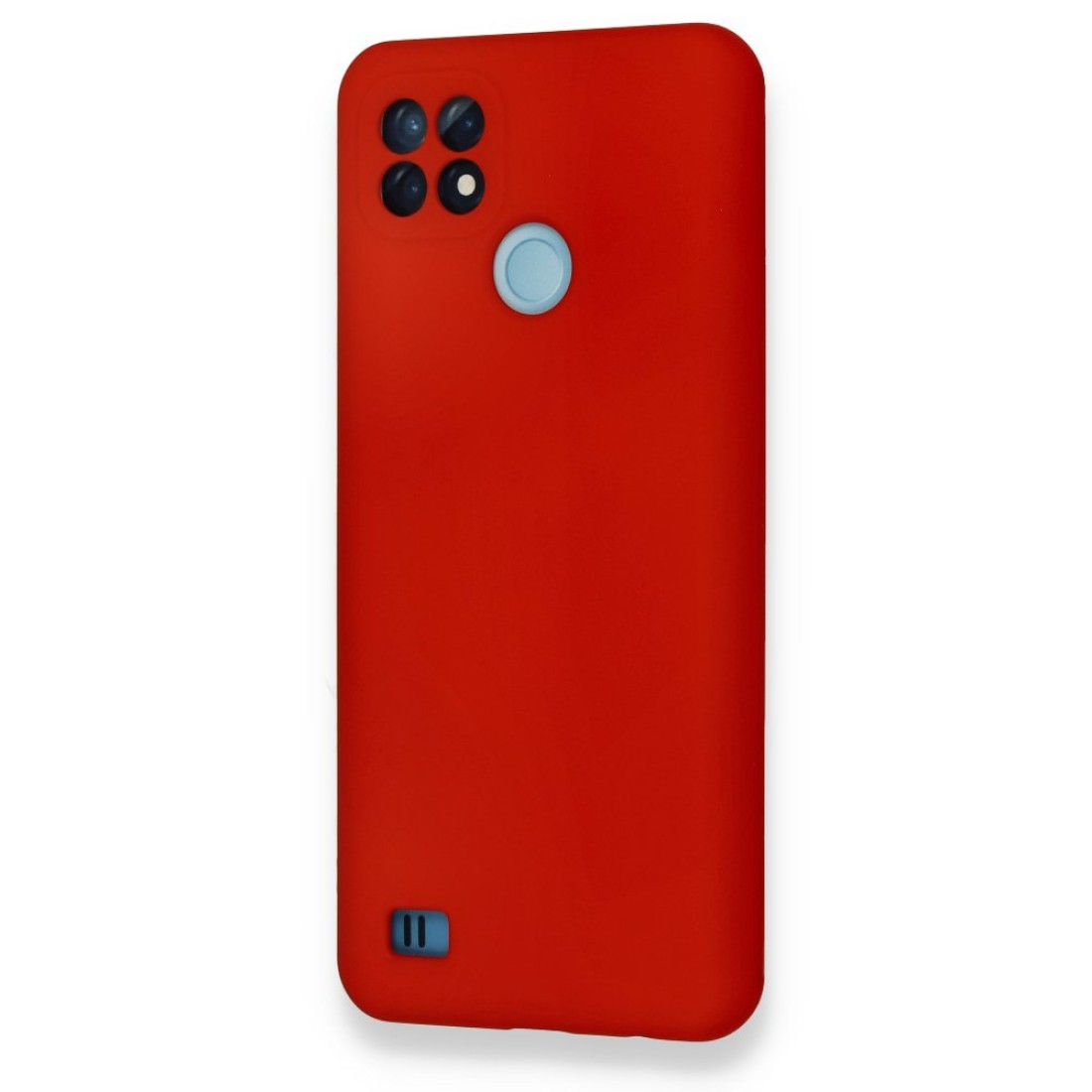  Realme C21 Kılıf Nano içi Kadife Silikon - Kırmızı