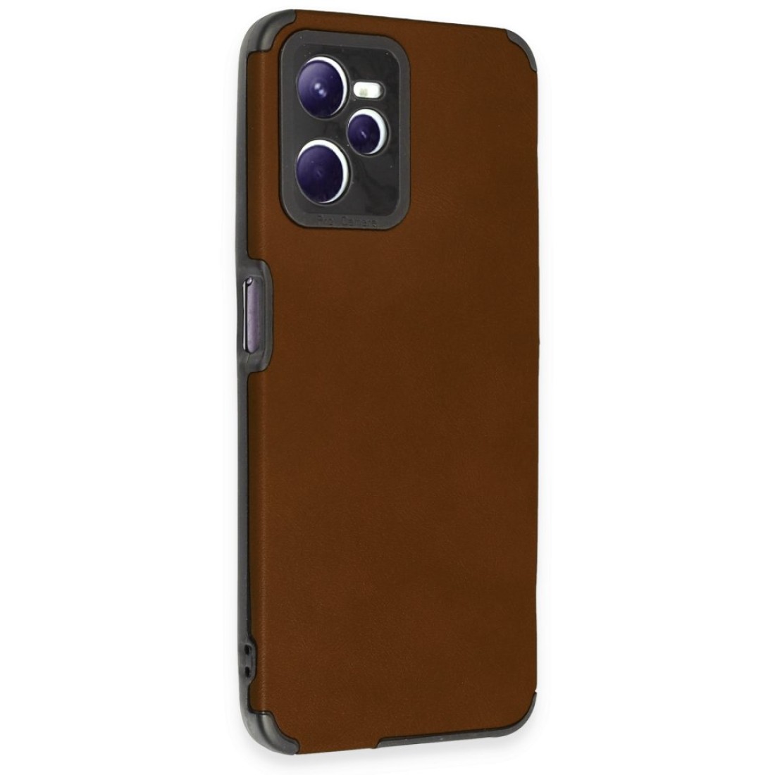  Realme C35 Kılıf Loop Deri Silikon - Kahverengi