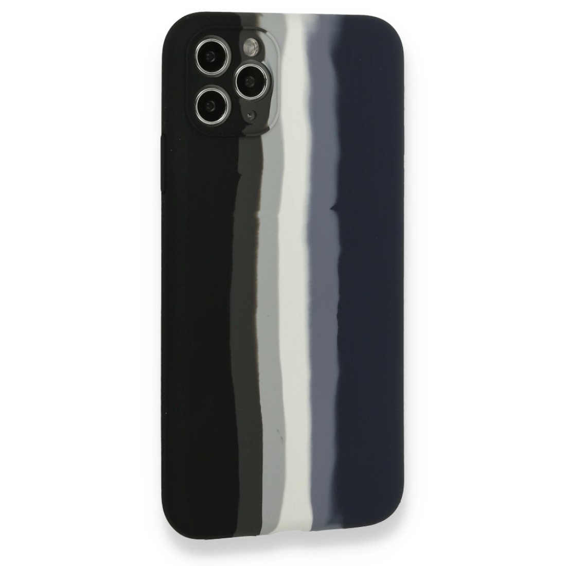 iPhone 11 Pro Kılıf Ebruli Lansman Silikon - Siyah-Lacivert