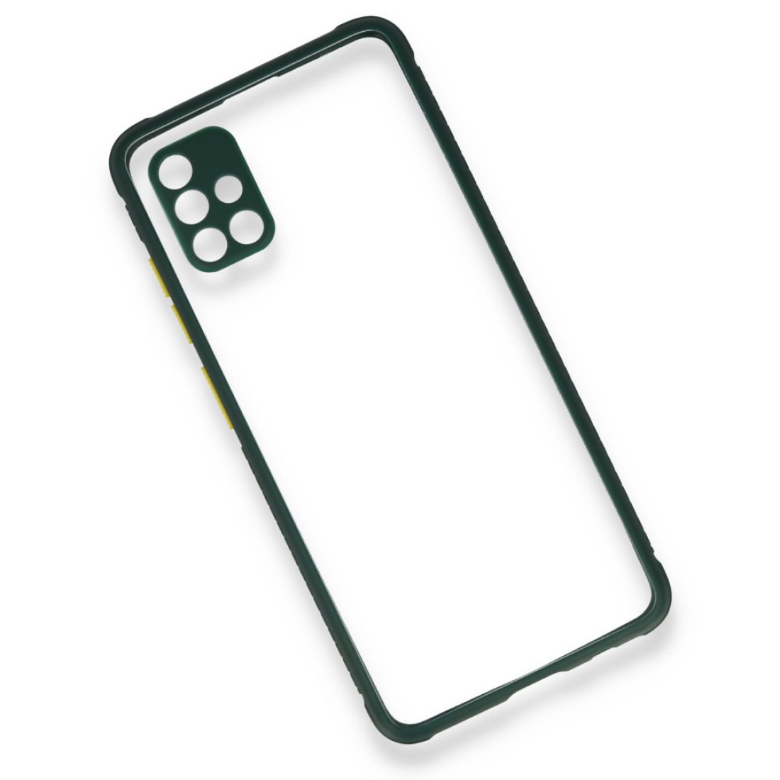 Samsung Galaxy A71 Kılıf Miami Şeffaf Silikon - Koyu Yeşil Samsung Galaxy A71 Kılıf Miami Şeffaf Silikon - Koyu Yeşil