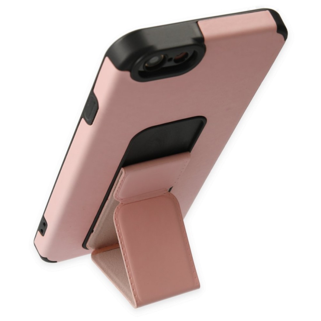  iPhone 6 Kılıf Mega Standlı Silikon - Pudra